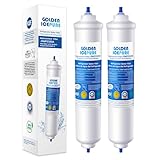 GOLDEN ICEPURE Filtro de agua para refrigerador Compatible Con Samsung DA29-10105J, DA29-10105J HAFEX/EXP, DA99-02131B, WSF-100, EF9603, HAIER LG Refrigerador de línea, 2 piezas,
