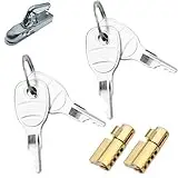 Batheidon 2 Piezas Cerraduras de Remolque con 4 Llaves, Cerradura de Enchufe para Enganche de Remolque, Compatible con Remolque para Earth, Daxara, Maypole, Acero Prensado 50mm