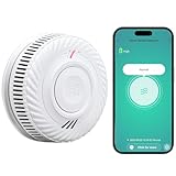 PHYSEN Smart WiFi Detector de Humo 10-Año Batería, Detector de Humo con Sensor Fotoeléctrico, Función de Silenciado y Autocomprobación, Certificado DIN EN14604, Compatible con Tuya/Smart Life App