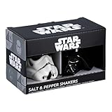 Star Wars - Juego de salero y pimentero con licencia oficial de Disney Stormtrooper y Darth Vader para decoración de cocina y hogar, regalo de inauguración de la casa para fanáticos de las películas,