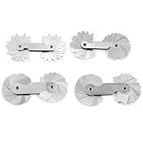 4Pcs Medidor de Radio, Herramienta de Medición de Radio, Juego de Calibradores de Radio, Herramienta de MedicióN de Calibre Filete de Radio de Acero Inoxidable R0.3-1.5 / R1-6.5 / R7-14.5 / R15-25