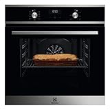 Electrolux Serie 600 - Horno empotrable multifunción, capacidad 70 l, EOF5H40BX, cocción multinivel, limpieza AquaClean, SurroundCook, función pizza, 594 x 595 x 567 mm, acero inoxidable antihuellas