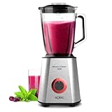 Solac BV5728 Beauty and the Beast 1500 - Batidora de vaso, 1500W, cuchillas 6 filos de acero inoxidable, 2 velocidades + Turbo, pica hielo, jarra cristal graduada 1.5L, boca llenado, sistema seguridad