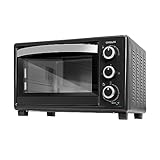 Cecotec Horno de sobremesa Bake&Toast 2300 Black, 23 L, Potecia 1500 W, Hasta 230ºC, 3 modos de calor: grill, calor base, y combinada, Puerta doble cristal, Temporizador 60 min, Bandeja recogemigas.