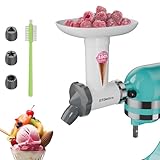 OTOmitra Accesorio para máquina de helado de frutas para batidora de pie Kitchenaid, sorbetes de gelato de materiales sin BPA, aptos para alimentos para la preparación de postres congelados, máquina