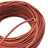 DAZZLEEX 12K 33Ω Calefacción de Piso Cable Calefactor de Fibra de Carbono Cable Calefactor de Manta Eléctrica de Silicona Cable Calefactor de Caucho de Silicona (15M)