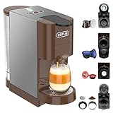 Upgrade 19Bar Máquina de café espresso monodosis 5 en 1 para Nespresso Original/Dolce Gusto/Lavazza Mio/L'OR/Café en polvo y sobres de polvo ESE AC-513HF