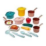 Ecoiffier- Set Accesorios de Cocina Infantil Vert Azur, 20 Piezas, Juego de Imitación para niños, A Partir de 18 Meses (7600001685)