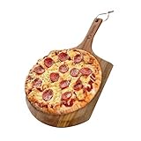Chef Pomodoro Pala Pizza 30 cm, Tabla Pizza Horno de Madera de Acacia para Hornear Pizza Casera y Pan, Bandeja Madera Aperitivos, Embutidos y Quesos, Utensilios de Cocina para Pizzeros