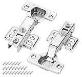 Anstore 110 Grado Bisagras Puertas Cocina, Bisagra Automática de Cierre Suave (2 unidades, 24 tornillos), Bisagras Abatibles Adecuado Para Puertas de Armarios y Cocinas