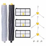 Kit Recambios compatibles con iRobot Roomba Series 800 900, 3 cepillos Laterales, 3 filtros HEPA, 1 Pack cepillos centrales.