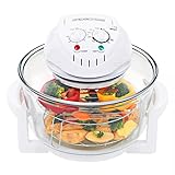 Brokky Horno de convección halógeno con Anillo de extensión 1400W 17 L Casa Hogar Jardín Electrodoméstico Cocina Comedor Asador Tahona Fogón Asador