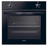 Candy Idea FIDC N100, Horno Eléctrico, 70L, 1 Bandeja y 1 Rejilla, Limpieza Aquactiva, 4 Funciones, 2 Mandos Mecánicos, Puerta Doble Cristal, Negro
