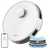 LEFANT M1 Robot Aspirador y Fregasuelos con mapeo, 4000Pa, 200 Min, Navegación Láser (LDS), Zona Prohibida, Aspirador Robot de 32 cm, Control WiFi/App/Alexa - Ideal para el Hogar Inteligente, M1