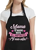 Gkmamrg Mamá Delantales de Cocina - Regalo para mamá - Delantales de chef ajustables para cocina, barbacoa, restaurante de jardinería, barbacoa, café, Regalos para Madres