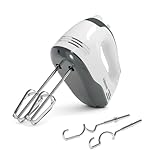 Tristar Batidora manual, 5 Velocidades Ajustables, 200W, Diseño Ergonómico, Accesorios de Acero Inoxidable, Piezas Aptas para Lavavajillas, BPA-Free, Compacta y Fácil de Usar, MX-4203