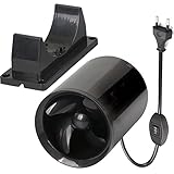 Hose Vary Ventilador Conducto 100mm, Extractor de Alta/bBaja Velocidad con Soporte Desmontable para Baño, Inodoro, Cocina, Invernadero, Tienda de Campaña, Garaje (Ventilador Negro de 100mm)