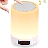 Youool Luces nocturnas Altavoz Bluetooth, Reloj Despertador con luz Nocturna Táctil Inteligente con Altavoz de RGB Bluetooth Regulable de 7 Colores Que Cambia para Salón Dormitorio Comedor
