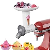 OTOmitra Accesorio para máquina de helados Kitchenaid para batidora de pie, máquina de hielo de frutas, accesorio sin BPA, materiales aptos para alimentos, accesorio para máquina de helado suave