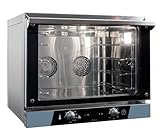 MBH - Horno convección eléctrico GN1/1 y 48X34. En acero Inox con puerta de doble cristal, luz interior, con 4 bandejas en dotación (M.Plus)