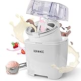 Duronic IM540 Heladera con bol de congelación de 1.5L para hacer helados en 15 a 30 min | Gran potencia | Incluye pala y accesorios | Desmontable y facil de limpiar | Helados caseros sorbete y yogur