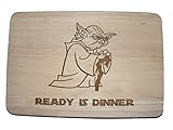 Tabla de cortar de madera, diseño Yoda Star Wars, La guerra de las galaxias