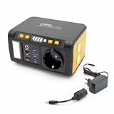 Mini estación de energía TX-205 de Technaxx - Power bank de 74 Wh 230 V con enchufe incorporado - Batería externa para portátil, teléfono móvil, mini nevera, etc., compatible con cargadores solares