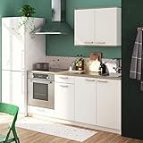 Miroytengo Cocina Modular Completa Blanco Mate y Roble