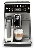 Saeco PicoBaristo Deluxe SM5573/10 - Máquina espresso automática de acero inoxidable con jarra de leche y botones táctiles