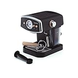 Cafetera Express Semiautomática Caprizze Kai 1050 W 15 Bares Capacidad para 5 Tazas de Café con Vaporizador Color Negro Mate