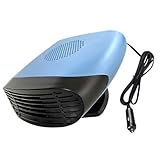 Riloer 12 V 150 W Ventilador de calefacción de coche, Emister y Descongelador de ventana de coche – Ventilador de coche portátil 360 ° giratorio,Calefactor Para Coche 12v