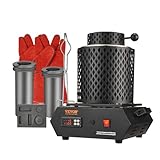 VEVOR Horno de fusión de Oro, Horno de fusión eléctrico Digital de 1350 W, Horno de fusión eléctrico de 1150 °C con crisoles de Grafito de 1 kg y 3 kg para fundir Oro, Plata, Cobre, Aluminio, Negro