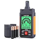 TopTes Detector de Gas PT330, Detector de Gas Natural con Alarma Sonora y Visual, Detección de Fugas de Gas Combustible como Metano, Propano, Rango 50-10.000 ppm (Incluye 2 Baterías) - Naranja