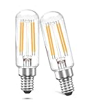 Aurahome E14 LED Bombilla de Campana Extractora, 4W Dimmable Pequeño Tornillo Edison Filamento T26 Tubulares, 40W Equivalente, Blanco Cálido 2700K, Para Máquina de Coser/lámpara/Refrigerador