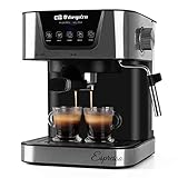 Orbegozo Ex 6000 - Cafetera Para Espresso y Cappucino, 20 Bar De Presión, Depósito 1.5 L, Apta Para Monodosis, 1050 W De Potencia, Color Negro