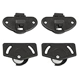 cyclingcolors 2x Ruedas puertas correderas armarios Guía de carro corredizas plástico, Negro