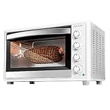 Cecotec Horno Convección de Sobremesa de 46 Litros Bake&Toast 4600 White Gyro. 2000 W, Luz Interior, 12 Funciones, Temperatura hasta 230º, Puerta de doble Cristal, Incluye Rustidor Giratorio