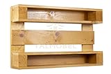 ESTANTERIA DE Pared Vintage-Rustico DE PALETS con 4 BALDAS (Roble)