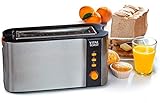 XSQUO Useful Tech Vital Toast TOSTADORA Capacidad Dos Tostadas Ranura XL. 1000W DE Potencia Funcion DESCONGELADO Y RECALENTAR. 6 Niveles DE Potencia Y Parrilla Naranja
