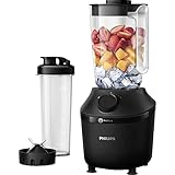 Philips Licuadora y Máquina de Batidos- 450W, Jarra 1,9L, HomeID App, 1 Velocidad + Pulso, ProBlend, Trituración de Hielo y Botella Portátil (HR2041/41)