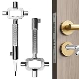 Llave de construcción, 2 paquetes de llaves para construcción, llave de arquitecto de aleación de zinc, llave pase a todas partes con indicador de cilindro, llave cuadrada