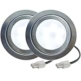 RUEHALF Lámpara de luz for Campana extractora sin conductos de 12 V CC, 2 Piezas, Equivalente a 1,5 W, balastro electrónico Compatible con Vidrio Esmerilado halógeno de 20 W(6000K,EL Connector_12VDC)