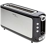 Tefal TL365ETR - Tostadora, 1000 W, 1 rebanada, negro/acero inoxidable