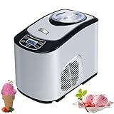 PPLDABNK Heladera Inteligente De 140 W: Helados Blandos Y Duros, Yogur Frío, Capacidad De 1,5 L, Postres Caseros Rápidos En 30 Minutos, Aislamiento Inteligente, Fácil De Limpiar.,White