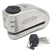 Artago 32 Candado Moto Antirrobo Disco con Alarma Don't Touch 120 db, Alta Gama, ø15 Cierre S.A.A, Homologado Sra, Acero Inoxidable