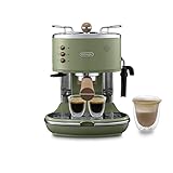 DeLonghi ECOV 311.GR Cafetera automática independiente, 1100 W, 1,4 L, 15 bares, acero inoxidable, verde
