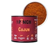 THE PINCH Cajun Barbacoa Saludable con Sazonador 100% Naturales y sin sal. Fácil de usar, sazona: Alitas de Pollo, Hamburguesas y Veggie Burgers al Estilo Luisiana. Paquete de 45g