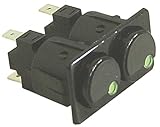 ROLD - Interruptor de presión para tostadora Fiamma TRD-30.2, TRS-20.2, TOSTI-D3, TOSTI-S3 250V 1NO/1NO (conector plano 6,3 mm), color negro
