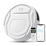 Lefant Robot aspirador con mando a distancia, 2200Pa Robot aspirador Autonomía delgada silenciosa, conectada con WiFi/Alexa/App, programable, ideal para el pelo de animales alfombras pisos duros, M210