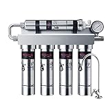 Filtración por ósmosis inversa Purificador de agua de gran flujo de ultrafiltración for cocina doméstica debajo del fregadero con grifo bebida directa de acero inoxidable Sistema de filtro de agua